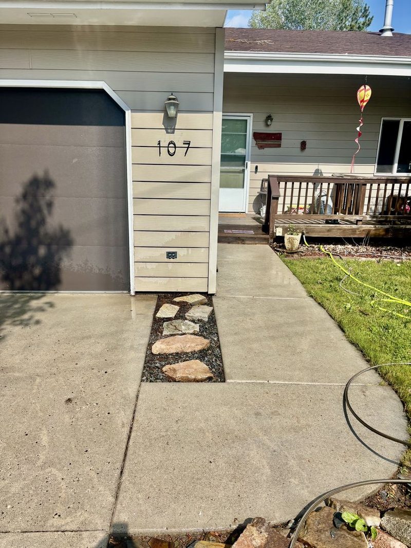 Clean walkway and entry, freshly washed